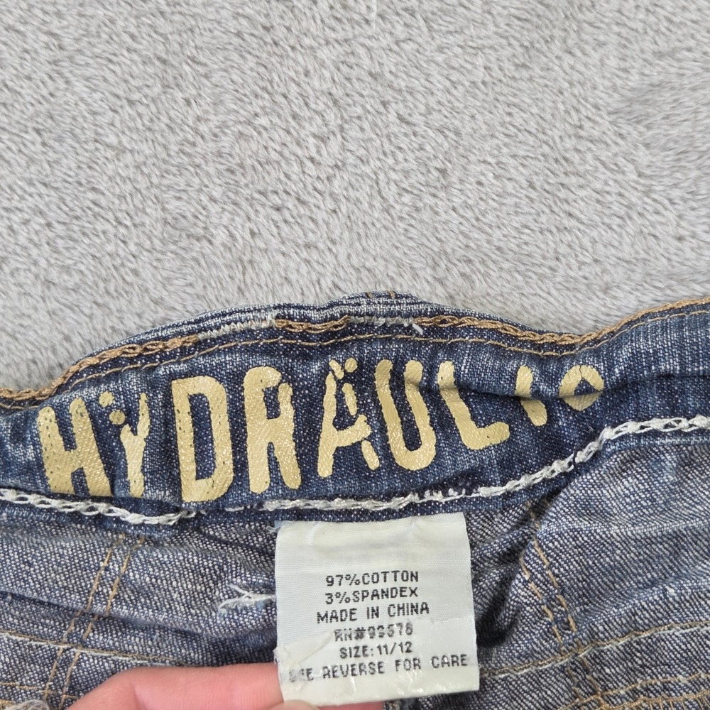 Hydraulic Womens Slim Leg Jeans Medium Wash Contrast Stitch Low Rise Size 11/12 - Picture 7 of 9